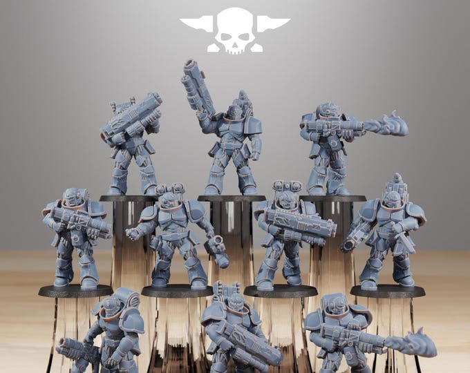 Socratis Ravagers 32mm/28mm (StationForge) RPG Set | 3D Print Scifi | Tabletop Game Set | Wargaming Gift | RPG Gifts | Sci-Fi Miniatures