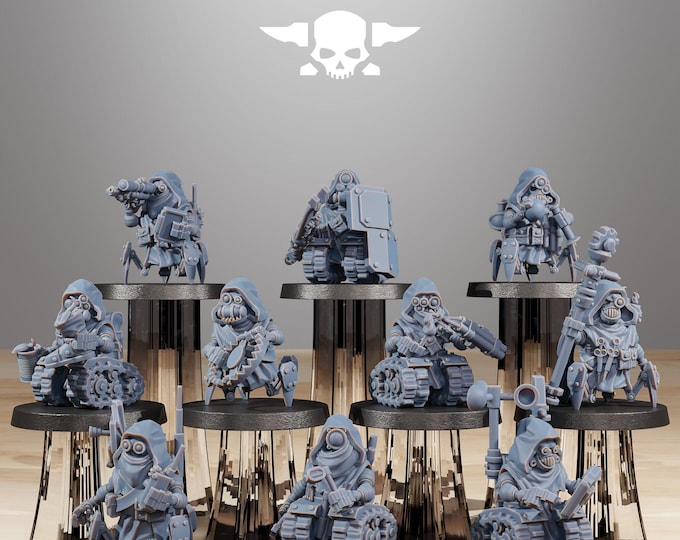 Scavenger Salvages 32mm/28mm (StationForge) RPG Set | 3D Print Scifi | Tabletop Game Set | Wargaming Gift | RPG Gifts | Sci-Fi Miniatures