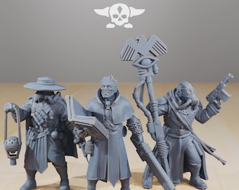 GrimGuard The Exorcists 32 mm (StationForge) Juego de rol / Impresión 3D de ciencia ficción / Juego de mesa / Regalo de juegos de guerra / Regalos de rol