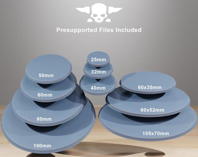 Bases 25mm-120mm (StationForge) Miniature Bases |  Bases RPG | Tabletop Gaming Gifts | Wargaming Gift | Wargamers | Giftful Hobby