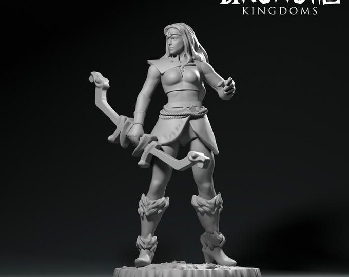 Princess Archer 32mm/28mm (DinoWorld) DnD 5E Gift | RPG Set | Fantasy Gaming RPG | Wargaming Gift | Tabletop Game Set