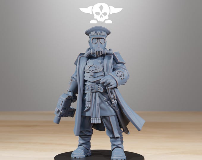 GrimGuard Commander 32mm/28mm (StationForge) RPG Set | 3D Print Scifi | Tabletop Game Set | Wargaming Gift | RPG Gifts  | Sci-Fi Miniatures