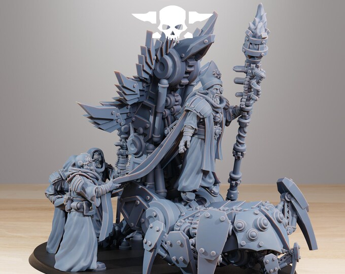 Scavenger Priest 32mm/28mm (StationForge) RPG Set | 3D Print Scifi | Tabletop Game Set | Wargaming Gift | RPG Gifts | Sci-Fi Miniatures