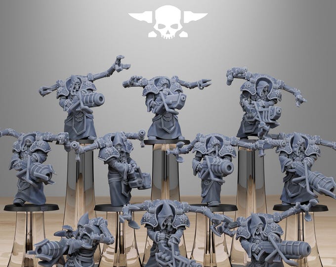 Scavenger Volatiles Infantry 32mm/28mm (StationForge) RPG Set | 3D Print Scifi | Tabletop Game Set | Wargaming Gift | RPG Gifts
