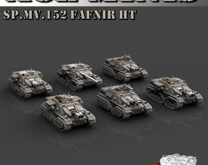 SP.MV.152 Fafnir HT Tank 8mm/6mm Minis Kit (ACEMinis) Tabletop Tank | rpg Set | Scifi Wargaming | Gift for Wargamers