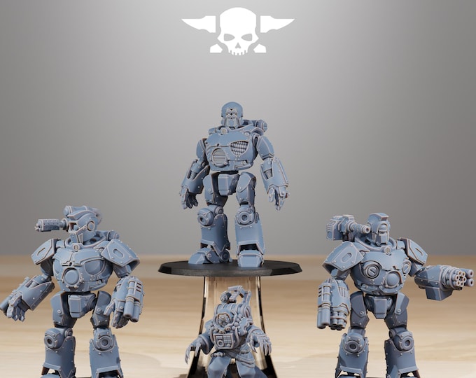 Scavenger Droitex Mk3 32mm/28mm (StationForge) RPG Set | 3D Print Scifi | Tabletop Game Set | Wargaming Gift | RPG Gifts | Sci-Fi Miniatures