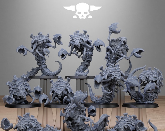 Xenarid Crawlers 32mm/28mm (StationForge) RPG Set | 3D Print Scifi | Tabletop Game Set | Wargaming Gift | RPG Gifts | Sci-Fi Miniatures