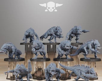 Xenarid Infanterie 32 mm (StationForge) RPG-set | 3D-geprinte sciencefiction | Tafelspelset | Wargaming-cadeau | RPG-cadeaus | Sciencefiction-miniaturen