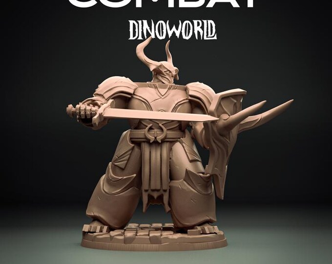 DC Ancient Knight 32mm/28mm (DinoWorld) DnD 5E Gift | RPG Set | Fantasy Gaming RPG | Wargaming Gift | Tabletop Game Set