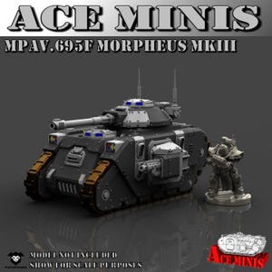 MPAV 695f Morpheus MkIII Tank Kit 32mm/28mm (ACEMinis) Tabletop Tank | rpg Set | Scifi Wargaming | Gift for Wargamers
