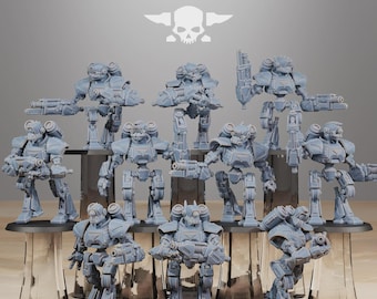 Scavenger Mechanods 32mm (StationForge) RPG Set | 3D Print Scifi | Tabletop Game Set | Wargaming Gift | RPG Gifts | Sci-Fi Miniatures