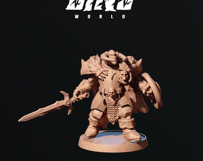 Orc Warrior 32mm/28mm (DinoWorld) DnD 5E Gift | RPG Set | Fantasy Gaming RPG | Wargaming Gift | Tabletop Game Set