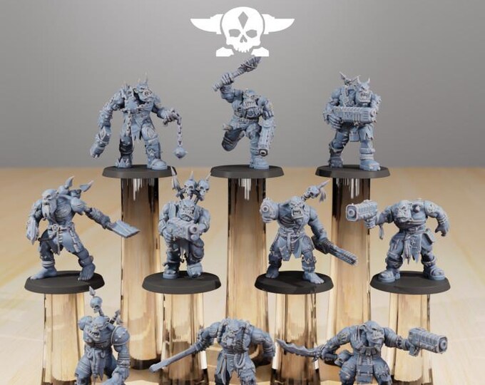 Orkaz Plague Spreadaz 32mm/28mm (StationForge) RPG Set | 3D Print Scifi | Tabletop Game Set | Wargaming Gift | RPG Gifts | Sci-Fi Miniatures