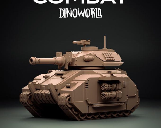 Titan Tank 32mm/28mm (DinoWorld) Dinosaur Miniatures | RPG Set | Scifi 3D Print | Wargaming Gift | Tabletop Game Set