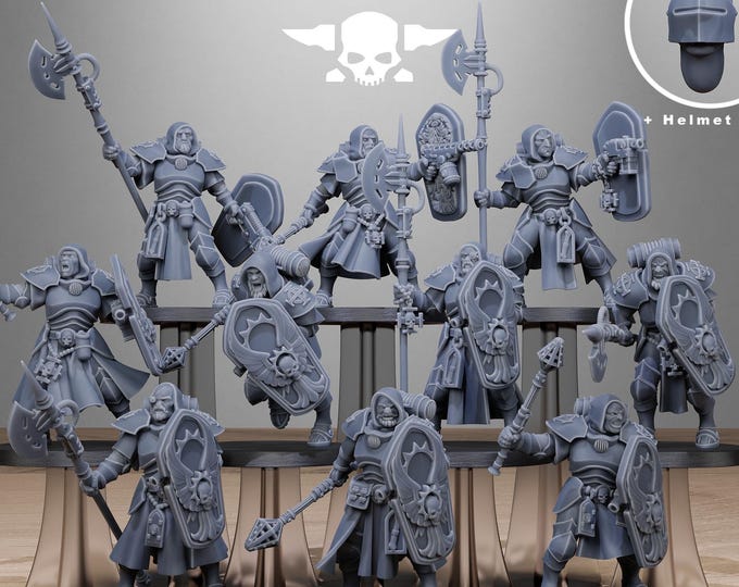 Vodalites Purifiers 32mm/28mm (StationForge) RPG Set | 3D Print Scifi | Tabletop Game Set | Wargaming Gift | RPG Gifts | Sci-Fi Miniatures