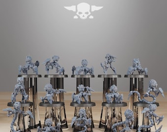 Set de juego de rol Servo Bots Remake de 32 mm (StationForge) / Impresión 3D de ciencia ficción / Set de juego de mesa / Regalo para juegos de guerra / Regalos para juegos de rol / Miniaturas de ciencia ficción