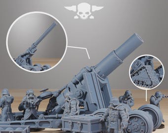 GrimGuard Heavy Artillery 32mm (StationForge) RPG Set | 3D Print Scifi | Tabletop Game Set | Wargaming Gift | RPG Gifts