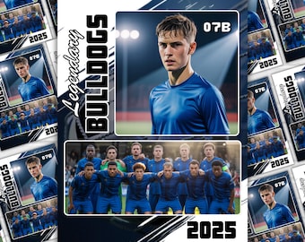 Sjabloon voetbal Memory Mate, bewerkbare sjabloon Sports Memory Mate, voetbal geheugencollage, voetbalcoach cadeau, sjabloon sport Memory Mate