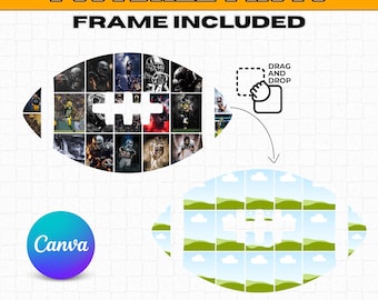 Customizable Football Template, Drag and Drop, Football Canva Template,Football Photo Collage Template,Ruddy Photo Collage,Football Template