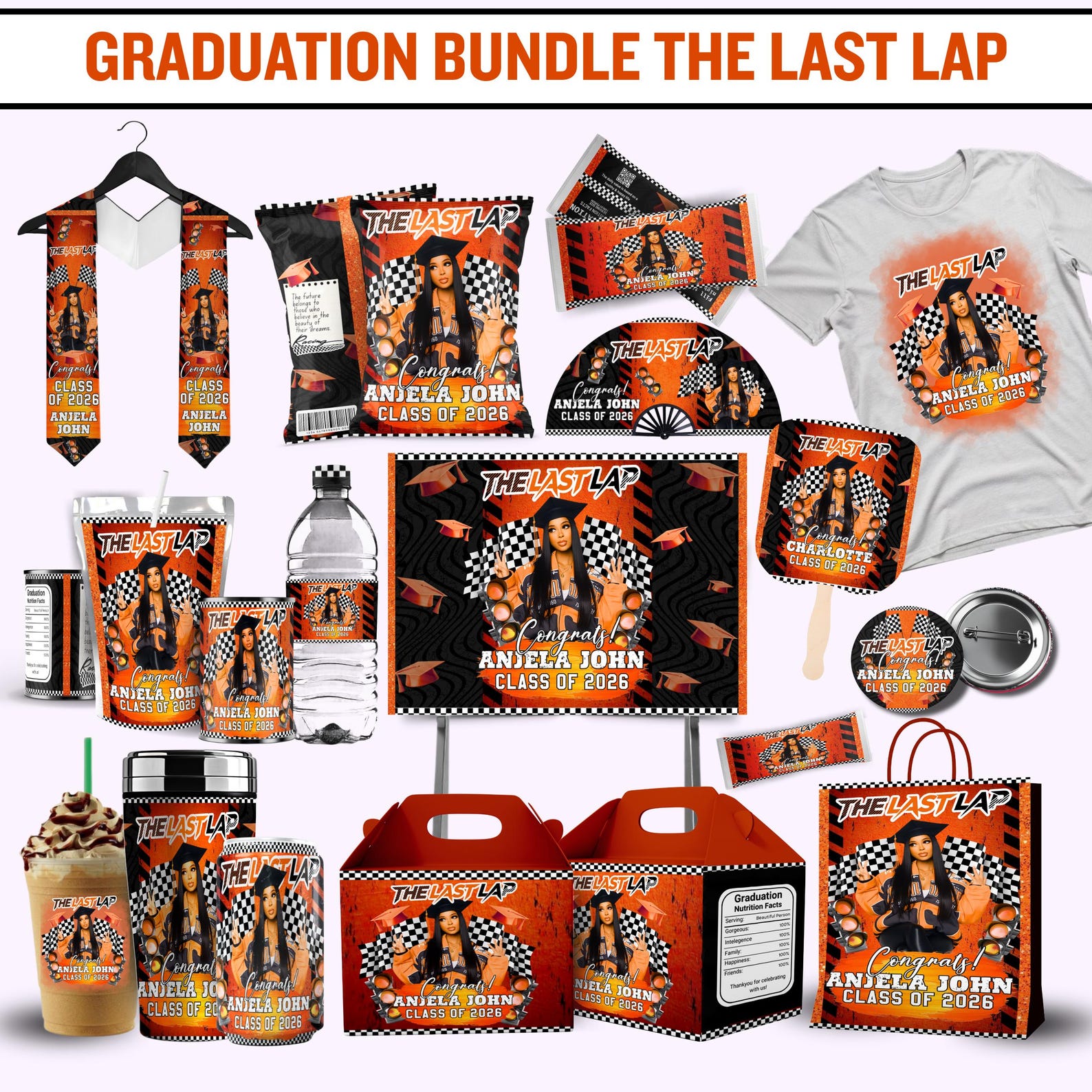 Last Lap Graduation Bundle Canva Template, Class of 2026 Last Lap Grad ...