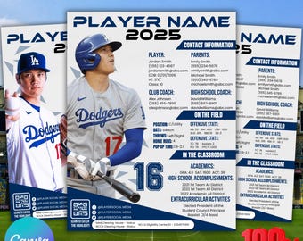 Sports Profile Sheet Template, Athlete Player Profile Sheet Resume ...