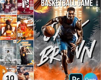10 plantillas de carteles deportivos, carteles deportivos PSD, carteles de baloncesto, plantillas deportivas, carteles de béisbol, carteles de fútbol, carteles de voleibol