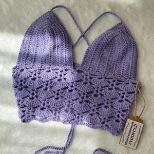 Patrón de corpiño de sirena a crochet: Tutorial paso a paso en PDF (Tallas XS-XXL)