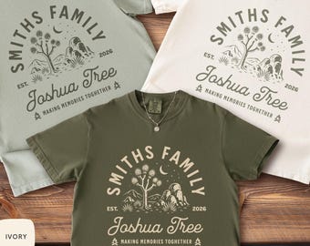 Personalized Joshua Tree Family Trip Shirt, Custom National Park Tee Name & Year, Matching Vacation Shirt, Gift For Group Travel