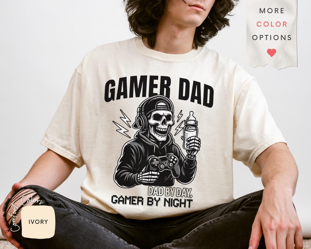 Gamer Dad Shirt, Dad By Day Gamer By Night Tee, Dad Level Unlocked Sweatshirt, Funny New Dad Gift, Dad Announcement Tee, Dad Birthday Hoodie