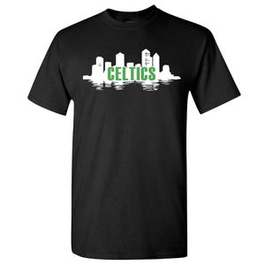 Boston Skyline Celtics Tshirt, Men&#39;s Celtics shirt, Women&#39;s Celtics shirt, Boston Celtics shirt, Boston shirt, Celtics shirt, Basketball