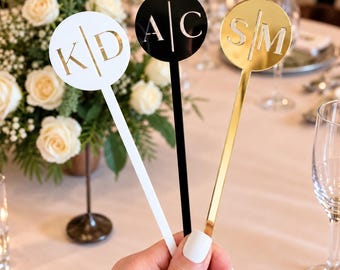 Personalized Wedding Drink Stirrers: Custom Cocktail Party Decor