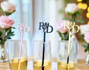 Mescolatori per bevande personalizzati per matrimoni: bastoncini per cocktail personalizzati