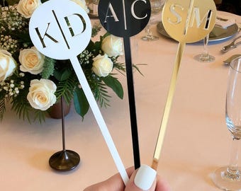 Mescolatori per bevande personalizzati per matrimoni: decorazioni personalizzate per cocktail party