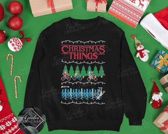 stranger things christmas sweater womens