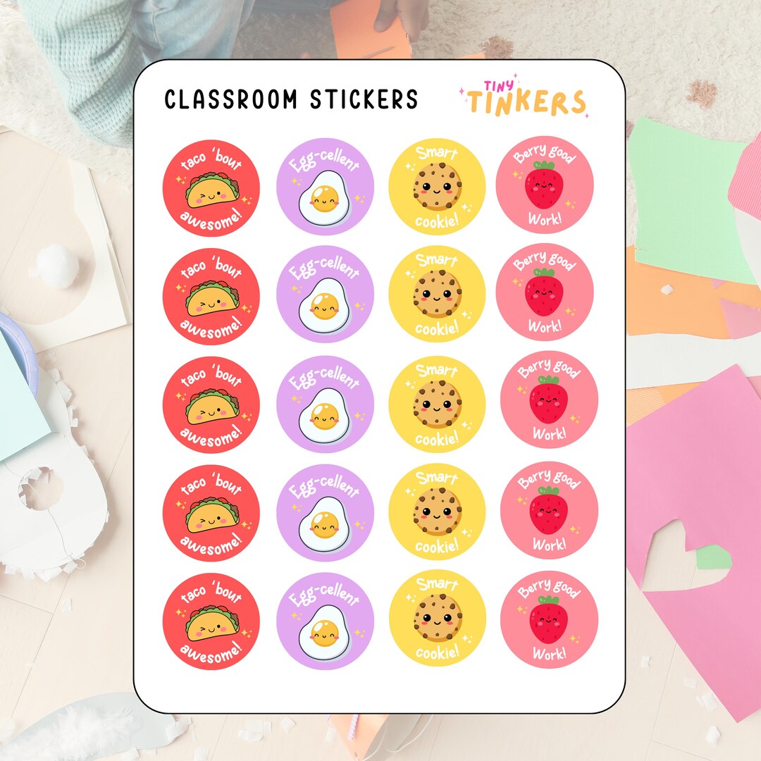 Classroom Teacher Stickers - 25mm Glossy Stickers - Class Essentials ...