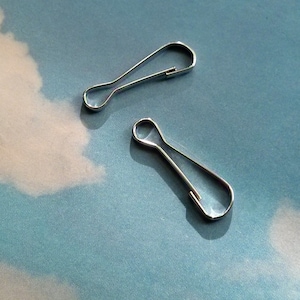 20 multipurpose lanyard style clasps or zipper pulls, silver tone, 23mm