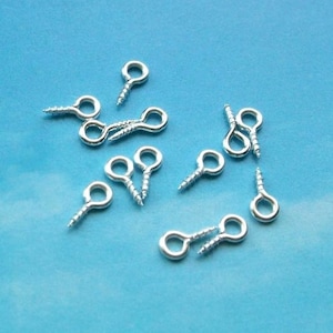 100 X Stainless Steel 12mm X 5mm Screw Eye Pins / Bails 