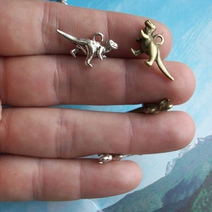 SALE, 10 bronze dinosaur charms, 23mm image 5