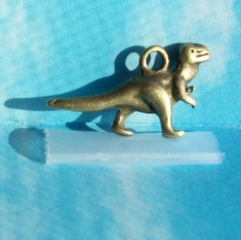 SALE, 10 bronze dinosaur charms, 23mm image 4