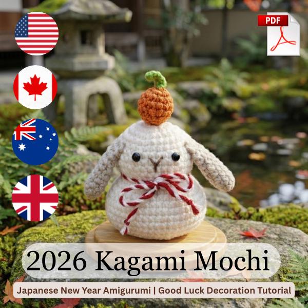 37 Japanese Crochet Patterns to Explore: Bags, Motifs, Amigurumi, and Lace 8 2026 Lucky Kagami Mochi Crochet Pattern Japanese New Year