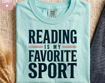Comfort Colors® Vintage reading is my favorite sport Tee, Bookish Tee, Book Reader Gift, Teacher Gift,Bookworm Tee, Librarian Tee, Booklover