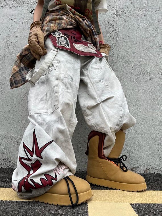 Low Rise Y2K Baggy Pants Straight Loose Fit Denim Oversized