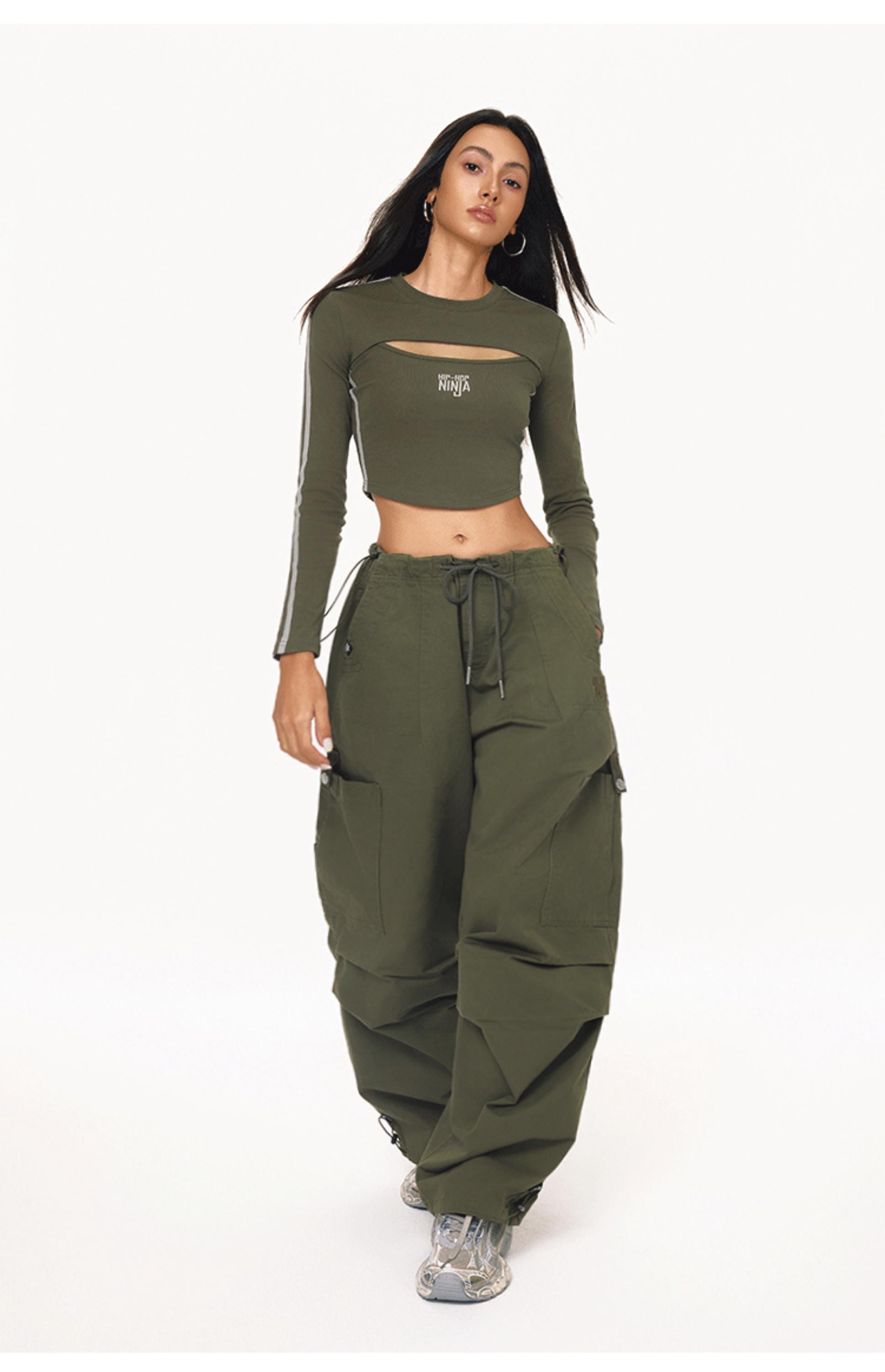パンツ 00s archive LED RECHWE cargo pants y2k 00s AVIREX archive ギミック カーゴパンツ カーキ y2k｜Yahoo