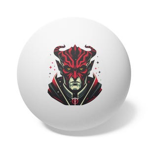 Pelotas de ping pong, juego de 6 piezas con temática de demonio: perfectas para fiestas y eventos, diseño de diablo, decoración de juegos para fiestas, juegos de mesa de Halloween, únicas