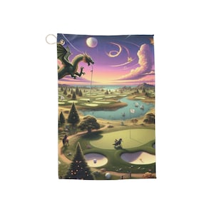 Fantasy Dragon Golf Towel Unique Golf Accessory for Golf Lovers, Golf Towel, Golf Gift, Golf Gear, Golf Accessory, Dragon Towel