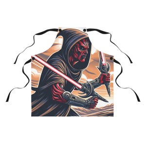 Sith Lord Apron - Star Wars Inspired Cooking Apron, Dark Side Chef Apron, Galactic Empire Kitchen Decor, Darth Vader BBQ Apron, Geeky