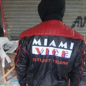 Handmade Ryan Gosling The Fall Guy Miami Vice Stunt Team Bomber Real Leather Jacket - Premium Quality | Leather Jacket for Men