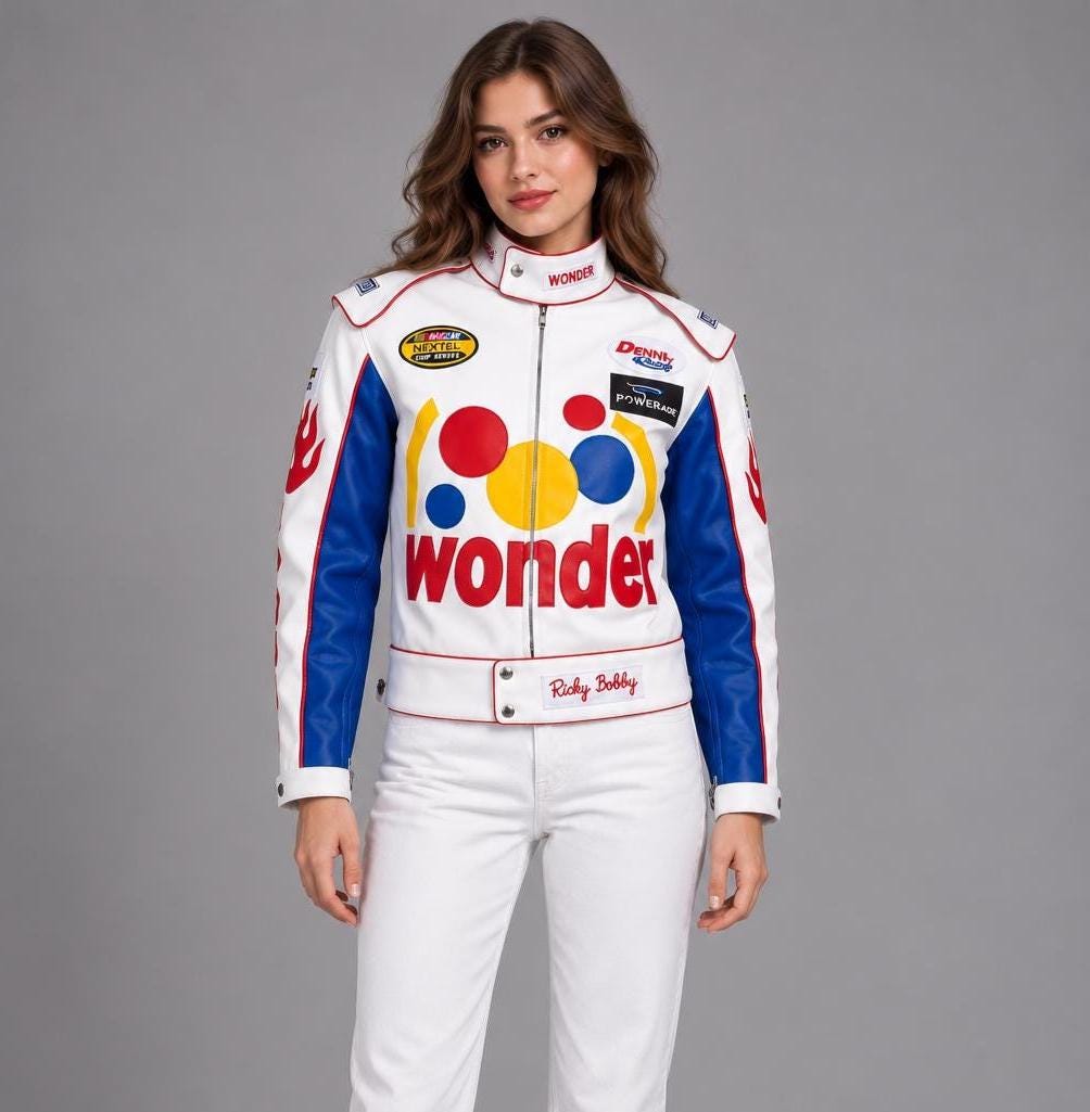 Women's Ricky Bobby Wonder Style Racing Jacket for Men and Women