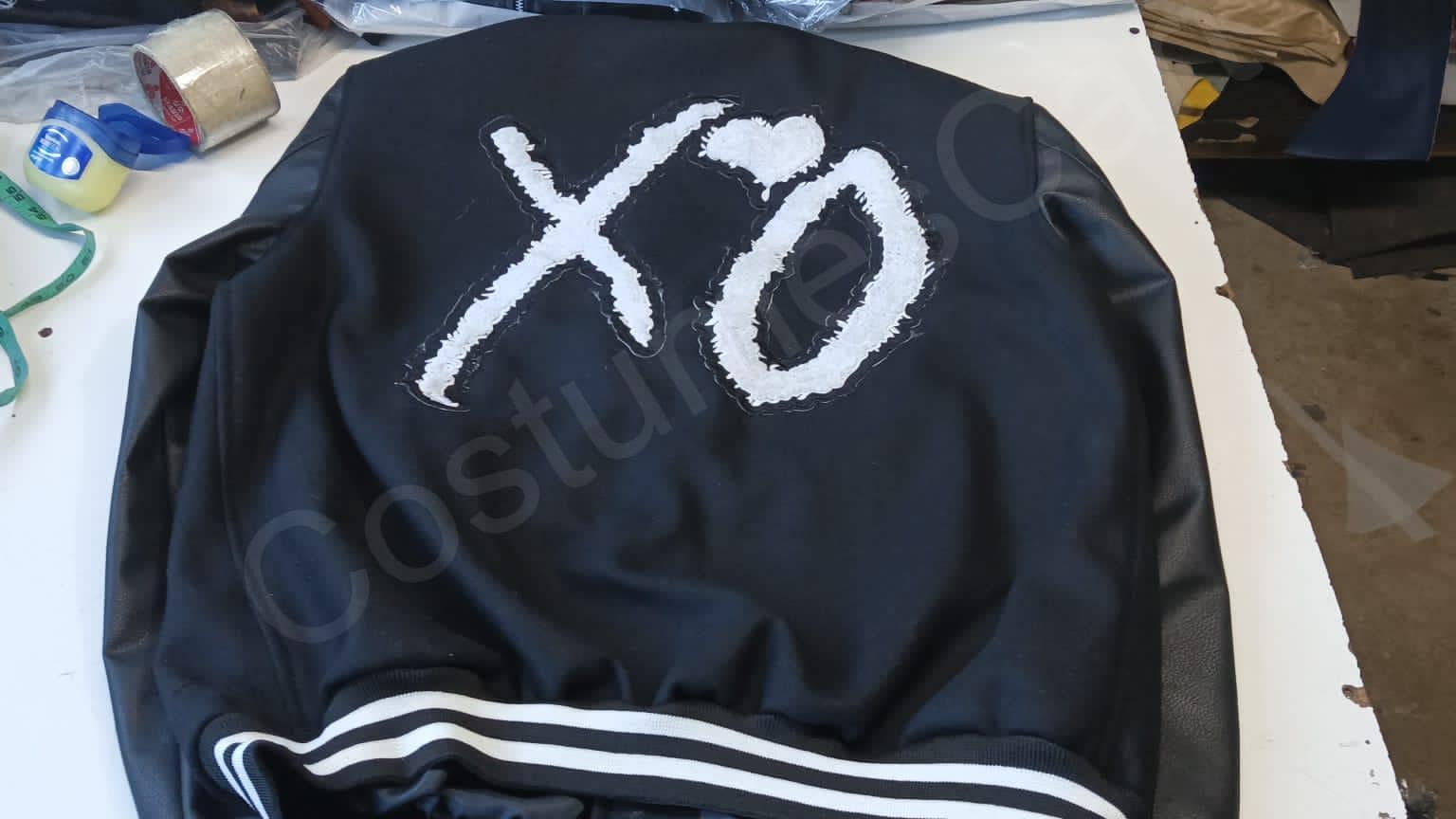 The Weeknd XO Tour Varsity Black Bomber Handmade Lettermen Jacket