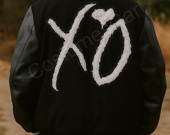 Handmade the Weeknd XO Tour Varsity Black Bomber Handmade